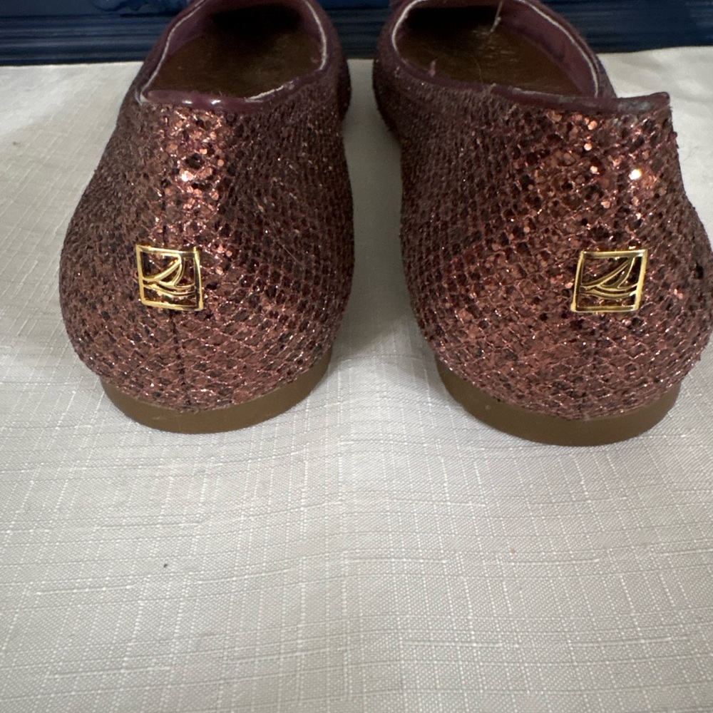 Sperry Sparkling Brown Ballerina Flats with Tassels SIZE 9.5 NEW WITHOUT BOX - Picture 2 of 5
